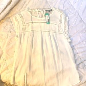 Daniel Rain lace-detail top